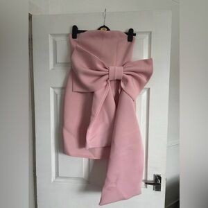 QUIZ Elegant Pink Bow mini dress sequins